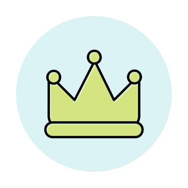 Taç vektör simgesi. Basit resimleme