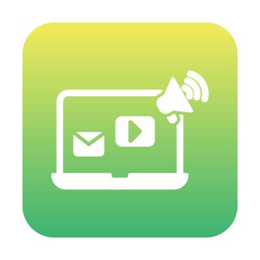 Beyaz arkaplanda Sosyal Medya Pazarlama vektör çizimi