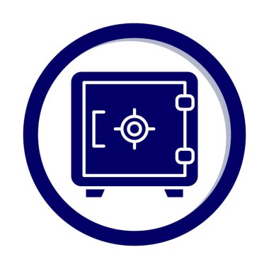 Güvenli simge, loker işareti, vektör illüstrasyonu