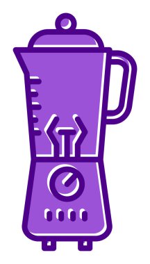 Fırın, yemek pişirme ve vektör illüstrasyonu için renkli karıştırıcı simgesi