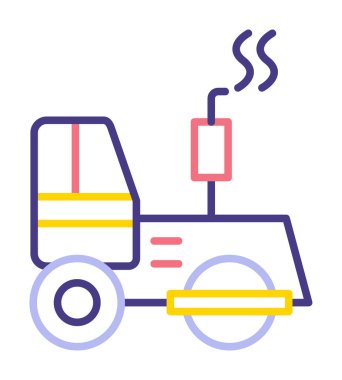 yol silindiri simgesi, modern vektör illüstrasyon tasarımı