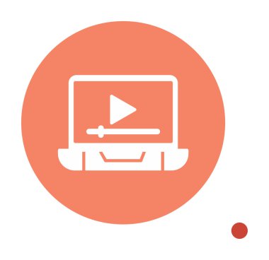 Video Ad simgesi vektör illüstrasyonu