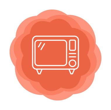 Eski TV simgesi vektör illüstrasyonu