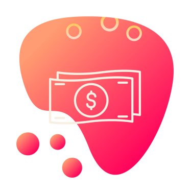 para ve para simgesi, vektör illüstrasyonu basit tasarım