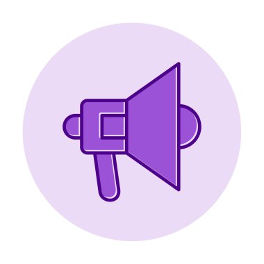 megafon simgesi vektörü web ve mobil tasarımınız için beyaz arkaplanda izole edilmiş, megafon logosu konsepti 