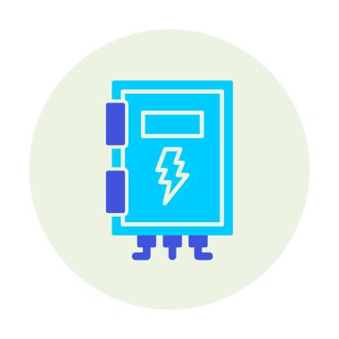 Güç simgesi, vektör illüstrasyonu. Yüksek Voltaj Kutusu              