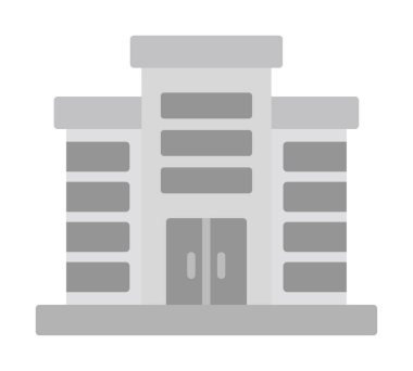 Şehir binası simgesi, vektör illüstrasyonu basit tasarım