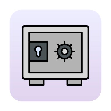 safe box icon, vector illustration 