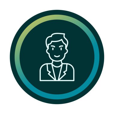 Aday erkekler simgesi, vektör illüstrasyonu 