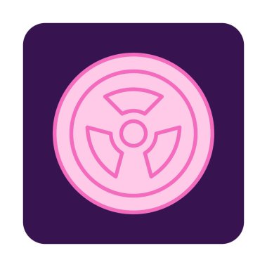 Radyasyon işareti. Web simgesi basit tasarım