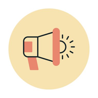 megafon simgesi vektörü web ve mobil tasarımınız için beyaz arkaplanda izole edilmiş, megafon logosu konsepti 