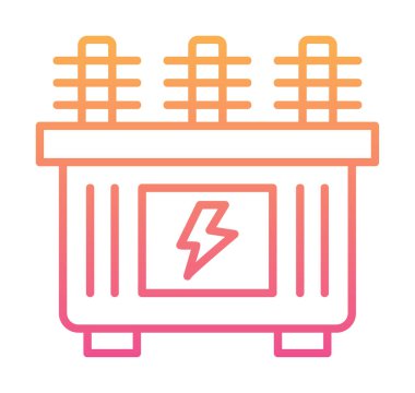 Batarya güç ikonu vektör illüstrasyonu. Dönüştürücü                         