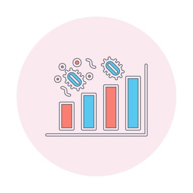 ilerlemeyi artıran veri analiz renk simgesi