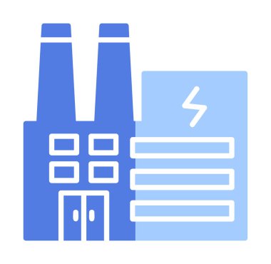 Elektrik fabrikası renkli vektör simgesi