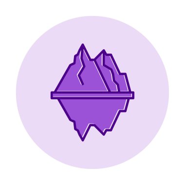 Arkaplanda izole edilmiş Iceberg vektör simgesi.