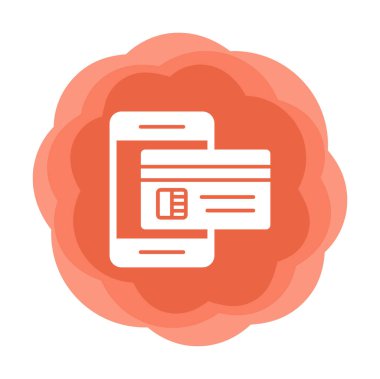 Basit ödeme finans simgesi, vektör illüstrasyonu