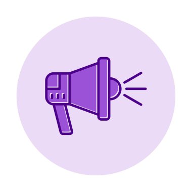 megafon simgesi vektörü web ve mobil tasarımınız için beyaz arkaplanda izole edilmiş, megafon logosu konsepti 