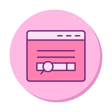 Düz simge, vektör illüstrasyonu taranıyor