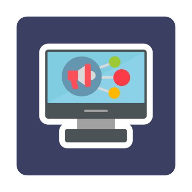 vektör Sosyal Ortam simgesi illüstrasyonu                