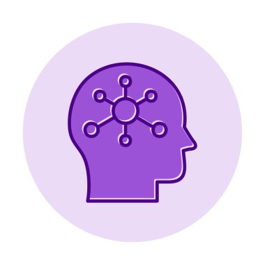 Psikoloji işaretli beyin simgesi