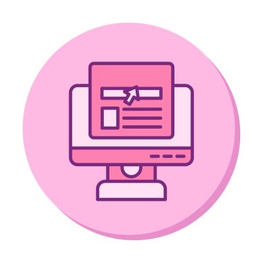 çevrimiçi haber simgesi vektör illüstrasyonu               