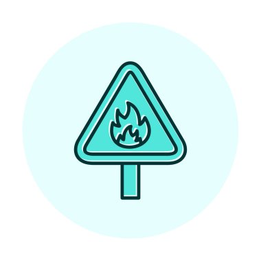 Yanıcı işareti simgesi, vektör çizim