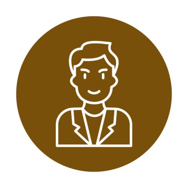 Aday erkekler simgesi, vektör illüstrasyonu 