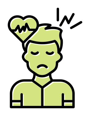 Taşikardi. Web simgesi basit illüstrasyon 