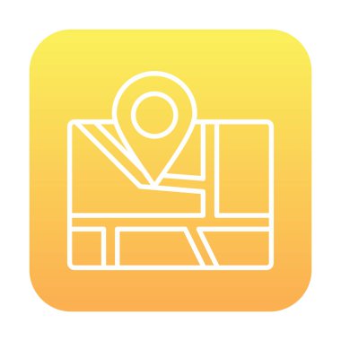 Konum iğnesi, vektör illüstrasyonlu harita simgesi