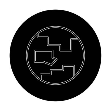 earth icon, vector illustration simple design