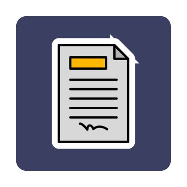 contract icon, vector illustration simple design