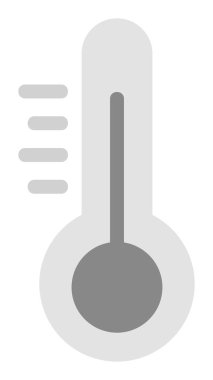 Modern termometre simgesinin vektör çizimi 