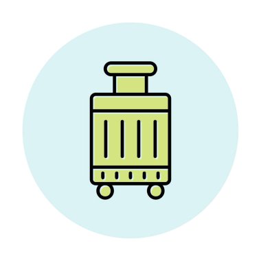 bavul ikonu vektör illüstrasyonu 