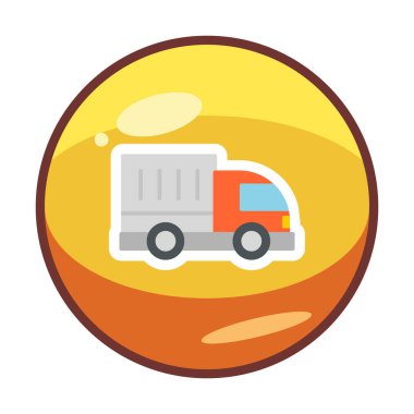 kamyon simgesi, vektör illüstrasyonu