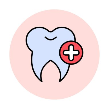 diş tıbbi ikonu vektör illüstrasyonu                   