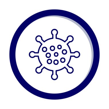 Corona virüs simgesi, covid-19 salgın hastalık sembolü, çizgi biçimi vektör simgesi