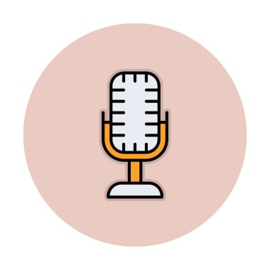 mikrofon web simge vektör çizim 