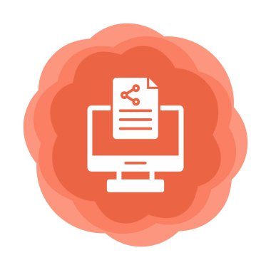 Simge vektör çizimi paylaşım dizaynlı bilgisayar