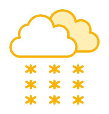 Basit kar yağışı simgesi, vektör çizimi