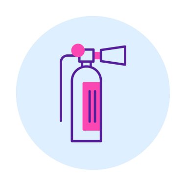 Yangın söndürücüsü. Web simgesi basit illüstrasyon