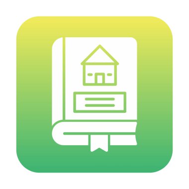 Mimarlık Kitabı düz simgesi, vektör illüstrasyonu 