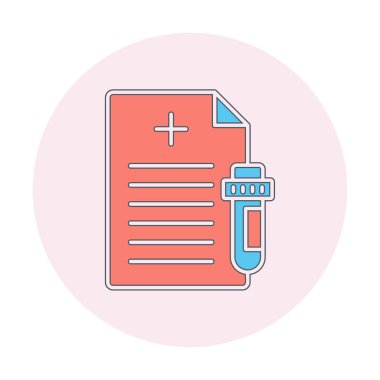 Test Raporu simgesi, vektör illüstrasyonu 