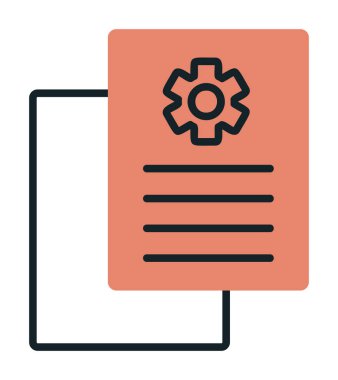 Çalışma Raporu. Web simgesi basit illüstrasyon