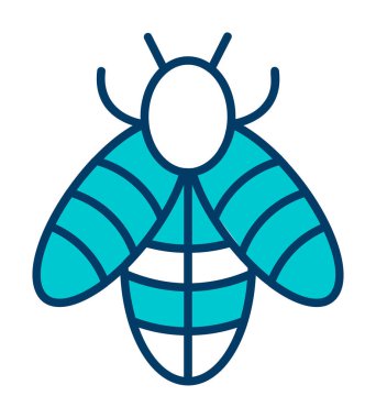 Şirin Arı simgesi, vektör çizim        