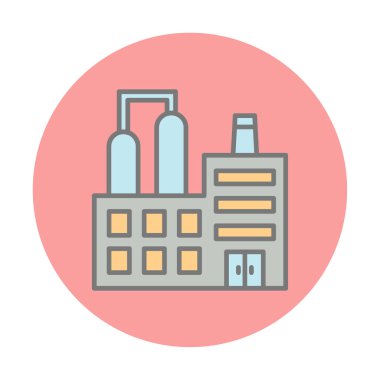 Factory icon, vector illustration simple design