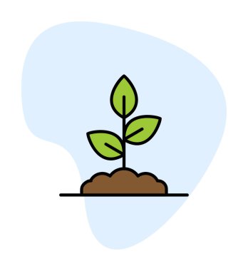 filizlenme simgesi, vektör illüstrasyonu  