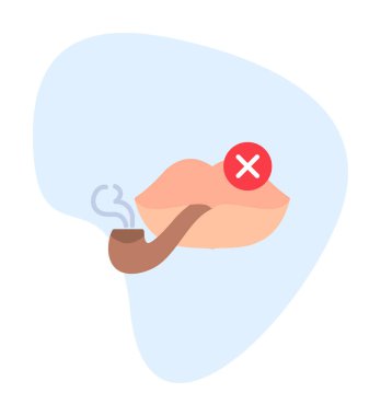 Basit Sigara İçilmez alanı simgesi, vektör illüstrasyonu