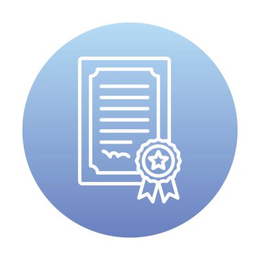 düz basit sertifika vektör çizimi