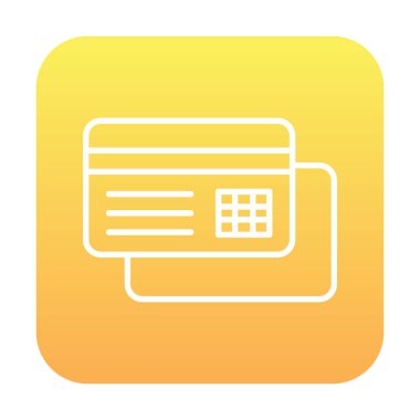 Kredi kartı simgesi, vektör illüstrasyonu