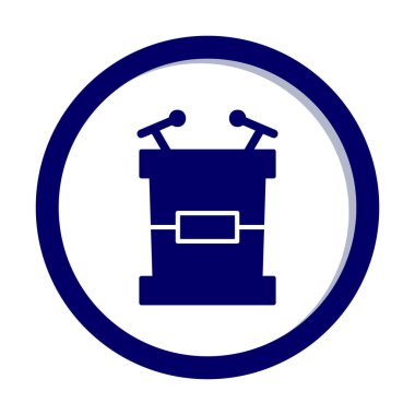 Modern Tribune simgesinin vektör çizimi                     